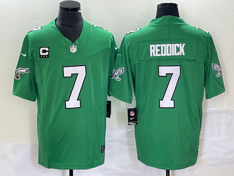 Men Philadelphia Eagles 7 Reddick Green Nike Throwback Vapor Limited NFL Jerseys